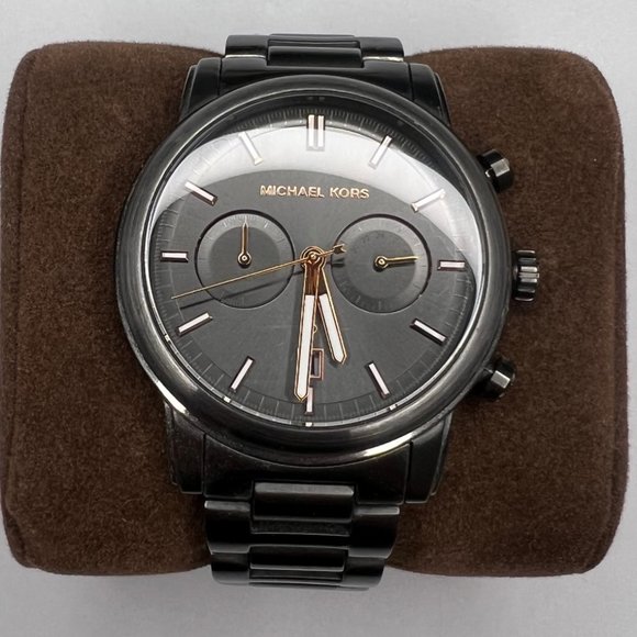 Michael Kors | Pennant Gunmetal and Rose Gold Mens/Unisex Watch - Picture 1 of 7